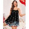 Ekouaer Nightgown Sexy Lingerie for Women Nightwear Lace Chemise Sleeveless Camisole Slip Dress Babydoll Sleepwear(Black Butterfly)