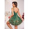Ekouaer Nightgown Sexy Lingerie for Women Nightwear Lace Chemise Sleeveless Camisole Slip Dress Babydoll Sleepwear(Green Floral)