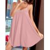 Ekouaer Nightgown Sexy Lingerie for Women Nightwear Lace Chemise Sleeveless Camisole Slip Dress Babydoll Sleepwear(Pink)