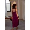Ekouaer Nightgown for Women Sleeveless Night Gown Long Sleepdress Soft Nightshirt Full Slip Nightdress Cherry Red Large
