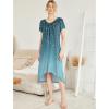 Ekouaer Nightgowns Womens Short Sleeve Sleepwear Comfy Loungewear Plus Size Night Shirt S-3XL(Flower Branch)