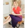Ekouaer Nightgowns Womens Short Sleeve Sleepwear Comfy Loungewear Plus Size Night Shirt S-3XL(Tie Dye Red & Purple)