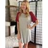 Ekouaer Nightgowns for Women 3 Pack Sleep Shirts Short Sleeve Nightshirt Pullover Nightdress Soft Sleepwear S-XXXL(Navy Blue/Dark Grey/Light Grey)