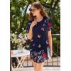 Ekouaer Nightgowns for Women 3 Pack Sleep Shirts Short Sleeve Nightshirt Pullover Nightdress Soft Sleepwear S-XXXL(Navy Blue/Grey/Blue Butterfly)