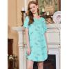 Ekouaer Nightgowns for Women 3 Pack Sleep Shirts Short Sleeve Nightshirt Pullover Nightdress Soft Sleepwear S-XXXL(Navy Blue/Grey/Blue Dragonflies)