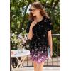 Ekouaer Nightgowns for Women 3 Pack Sleep Shirts Short Sleeve Nightshirt Pullover Nightdress Soft Sleepwear S-XXXL(Navy Blue/Grey/Purple Pink Floral)