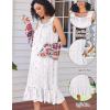 Ekouaer Nightgowns for Women Sleeveless Night Gown Victorian Sleep Shirt with Pockets Ladies Pajamas Lace Trim Sleepwear(Multicolored Floral)