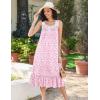 Ekouaer Nightgowns for Women Sleeveless Night Gown Victorian Sleep Shirt with Pockets Ladies Pajamas Lace Trim Sleepwear(Pink Flowers)