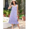 Ekouaer Nightgowns for Women Sleeveless Night Gown Victorian Sleep Shirt with Pockets Ladies Pajamas Lace Trim Sleepwear(Polka Dots)