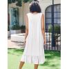 Ekouaer Nightgowns for Women Sleeveless Night Gown Victorian Sleep Shirt with Pockets Ladies Pajamas Lace Trim Sleepwear(White)