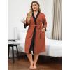 Ekouaer Plus Size Robe for Women Waffle Knit Bathrobe Short Lightweight Kimono Robes with Pockets Maternity Robe S-XXL(Caramel)