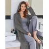 Ekouaer Robe for Women Zipper Robe Loungewear Full Length Sleepwear Pockets Housecoat Casual Straight Robe S-XXL(Dark Grey)