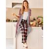 Ekouaer Robes For Women Zipper Front Bathrobe Short Sleeve House Coat Long Nightgown With Pockets Soft Loungewear(Red)