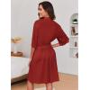 Ekouaer Short Robes for Women Lightweight Kimono Robes Knit Bathrobe Soft Sleepwear with Pockets S-XXL(Wine Red)