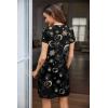 Ekouaer Sleep Shirts for Women Nightgown Short Sleeve Night Shirts for Women Sleepwear Soft Nightdress S-XXL(Black Moon Star)
