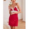 Ekouaer Sleepwear Womens Chemise Nightgown Full Slip Lace Lounge Dress(Red)