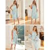 Ekouaer Sleeveless Nightgowns for Women Long Night Gown Pleated Full Length Sleepwear Tank Sleep Dress Slit Dress S-2XL(Little Daisy)