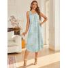 Ekouaer Sleeveless Nightgowns for Women Long Night Gown Pleated Full Length Sleepwear Tank Sleep Dress Slit Dress S-2XL(Little Daisy)