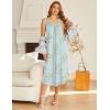 Ekouaer Sleeveless Nightgowns for Women Long Night Gown Pleated Full Length Sleepwear Tank Sleep Dress Slit Dress S-2XL(Little Daisy)