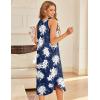 Ekouaer Sleeveless Nightgowns for Women Long Night Gown Pleated Full Length Sleepwear Tank Sleep Dress Slit Dress S-2XL(Silhouette Flowers)