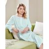 Ekouaer Victorian Nightgown 100% Cotton Long Sleeve Vintage Old Fashioned Gown for Women(Light Blue)