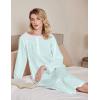 Ekouaer Victorian Nightgown 100% Cotton Long Sleeve Vintage Old Fashioned Gown for Women(Light Blue)