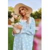 Ekouaer Victorian Nightgown 100% Cotton Long Sleeve Vintage Old Fashioned Gown for Women(White Bird)