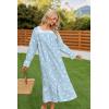 Ekouaer Victorian Nightgown 100% Cotton Long Sleeve Vintage Old Fashioned Gown for Women(White Bird)