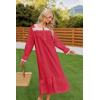 Ekouaer Victorian Nightgown 100% Cotton Long Sleeve Vintage Old Fashioned Gown for Women(Wine Red)