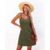 Ekouaer Women’s Camisole Chemise Nightgown(Army Green)