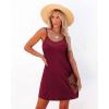 Ekouaer Women’s Camisole Chemise Nightgown(Wine Red)