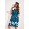 Ekouaer Womens House Dress Floral Print Moo Moos Nightgowns Moomoo Dresses Mumus with Pockets(Blue Green)