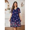 Ekouaer Womens House Dress Floral Print Moo Moos Nightgowns Moomoo Dresses Mumus with Pockets(Butterfly and Flower)