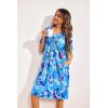 Ekouaer Womens House Dress Floral Print Moo Moos Nightgowns Moomoo Dresses Mumus with Pockets(Floral Blue)
