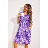 Ekouaer Womens House Dress Floral Print Moo Moos Nightgowns Moomoo Dresses Mumus with Pockets(Floral Purple)