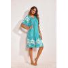 Ekouaer Womens House Dress Floral Print Moo Moos Nightgowns Moomoo Dresses Mumus with Pockets(Green)
