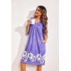 Ekouaer Womens House Dress Floral Print Moo Moos Nightgowns Moomoo Dresses Mumus with Pockets(Lilac)