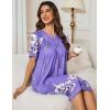 Ekouaer Womens House Dress Floral Print Moo Moos Nightgowns Moomoo Dresses Mumus with Pockets(Lilac)