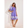 Ekouaer Womens House Dress Floral Print Moo Moos Nightgowns Moomoo Dresses Mumus with Pockets(Lilac)
