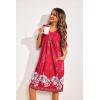 Ekouaer Womens House Dress Floral Print Moo Moos Nightgowns Moomoo Dresses Mumus with Pockets(Red)