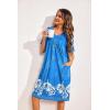 Ekouaer Womens House Dress Floral Print Moo Moos Nightgowns Moomoo Dresses Mumus with Pockets(Sky Blue)