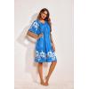 Ekouaer Womens House Dress Floral Print Moo Moos Nightgowns Moomoo Dresses Mumus with Pockets(Sky Blue)