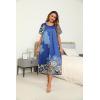 Ekouaer Women’s House Dress with Pockets Long Nightgowns for Women House Dress Pleated Front Moo Moos for Women S-XXXL(Blue Mandala)