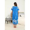 Ekouaer Women’s House Dress with Pockets Long Nightgowns for Women House Dress Pleated Front Moo Moos for Women S-XXXL(Floral Blue)