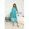 Ekouaer Women’s House Dress with Pockets Long Nightgowns for Women House Dress Pleated Front Moo Moos for Women S-XXXL(Floral Green)