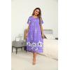 Ekouaer Women’s House Dress with Pockets Long Nightgowns for Women House Dress Pleated Front Moo Moos for Women S-XXXL(Floral Purple)