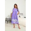 Ekouaer Women’s House Dress with Pockets Long Nightgowns for Women House Dress Pleated Front Moo Moos for Women S-XXXL(Floral Purple)