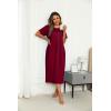 Ekouaer Women’s House Dress with Pockets Long Nightgowns for Women House Dress Pleated Front Moo Moos for Women S-XXXL(Wine Red)
