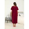 Ekouaer Women’s House Dress with Pockets Long Nightgowns for Women House Dress Pleated Front Moo Moos for Women S-XXXL(Wine Red)