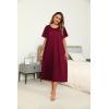 Ekouaer Women’s House Dress with Pockets Long Nightgowns for Women House Dress Pleated Front Moo Moos for Women S-XXXL(Wine Red)